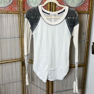We The Free thermal mixed cotton fabric long sleeve tee size M